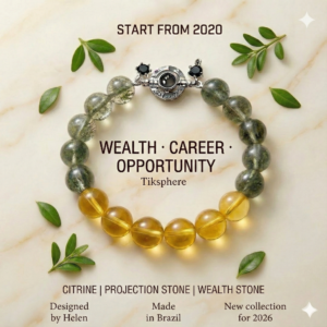 Citrine Crystal Projection Bracelet