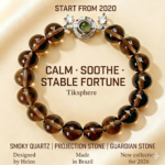 Smoky crystal projection bracelet