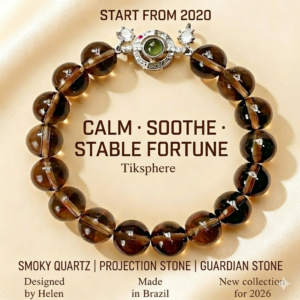 Smoky crystal projection bracelet