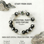 Snow-white crystal projection bracelet