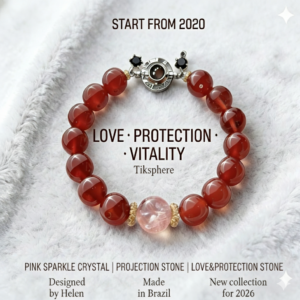 Pink sparkle crystal projection bracelet